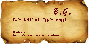 Békési Gyöngyi névjegykártya