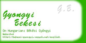 gyongyi bekesi business card